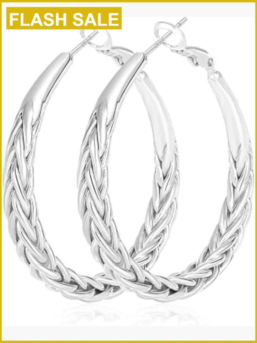 Sterling Silver Hoop Earrings Hypoallergenic Chunky